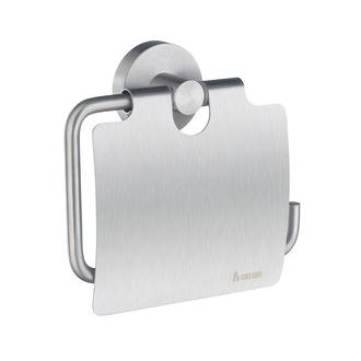 Smedbo HS3414 5 3/4 in. Lidded Toilet Paper Holder in Brushed Chrome from the Home Collection
